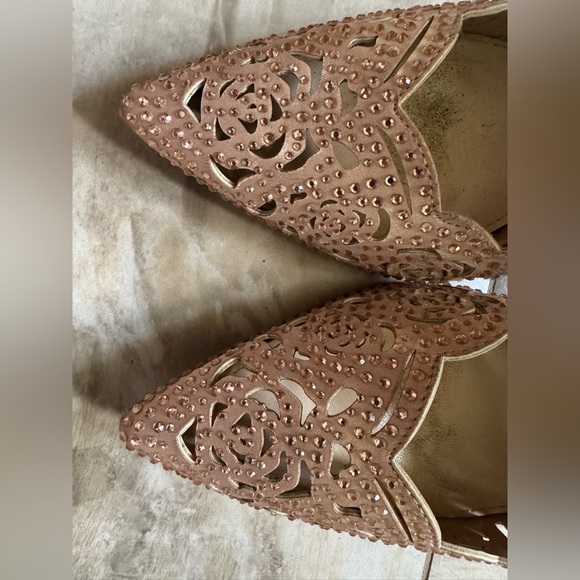BETSEY JOHNSON Elsa Rose Gold Rhinestone bridal heels: Size 7 - Picture 6 of 12